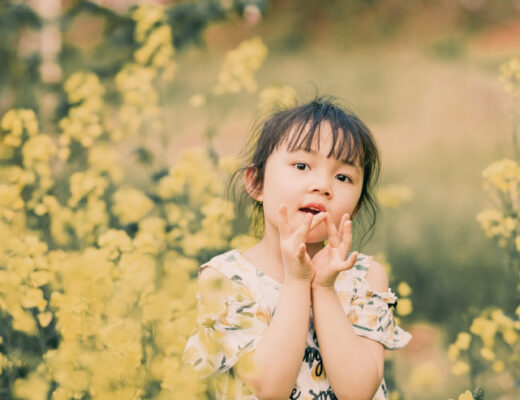 girl in field