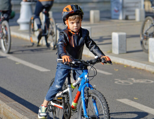 child on bike