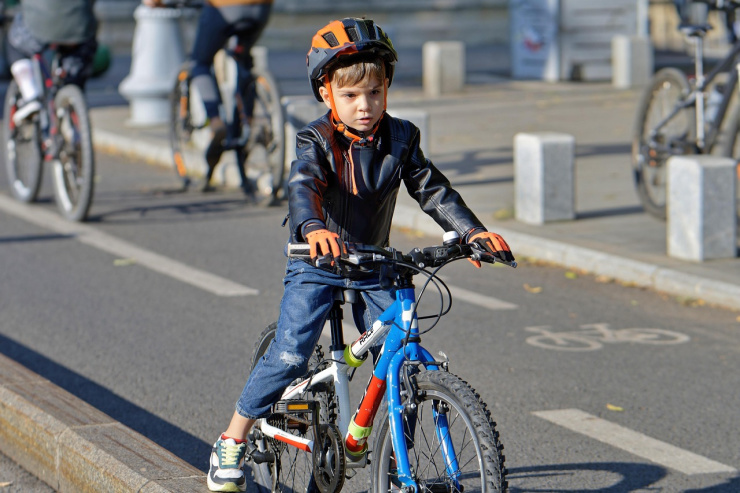child on bike