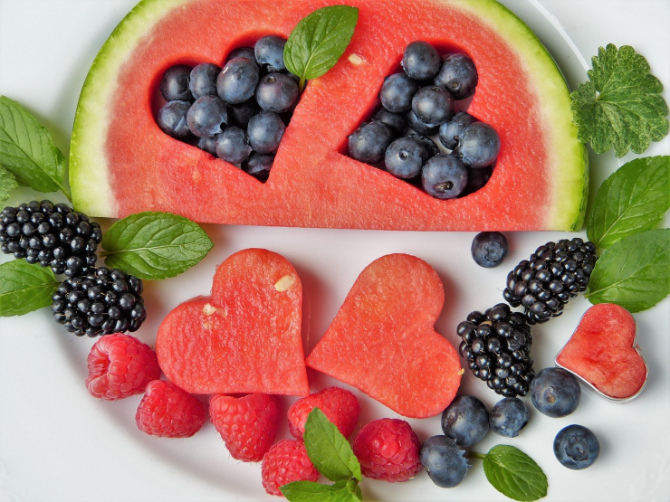watermelon and berries