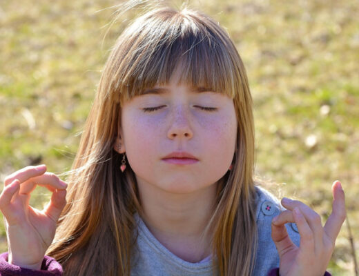 child eyes closed